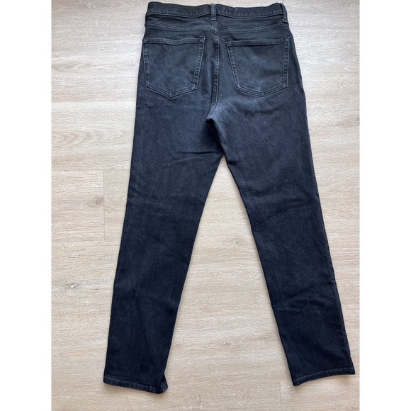 Everlane Uniform Jeans Mens 29x30 Black Dark Wash Denim Relaxed Fit Straight Leg - Picture 6 of 6
